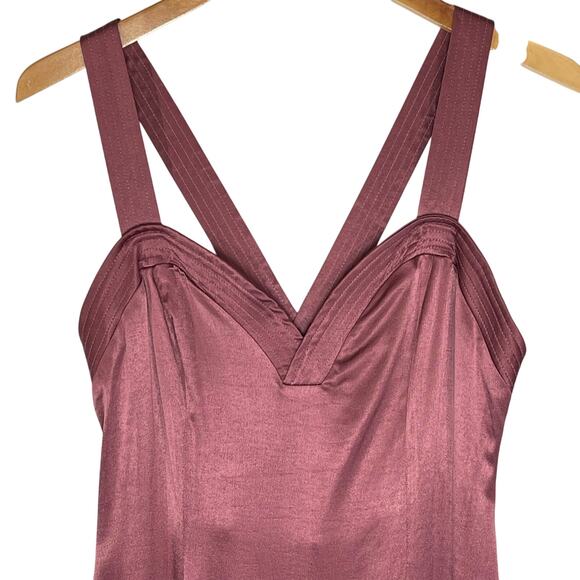 ANTHROPOLOGIE Women’s Cross-Back Satin Midi Dress size 8 - Picture 6 of 11